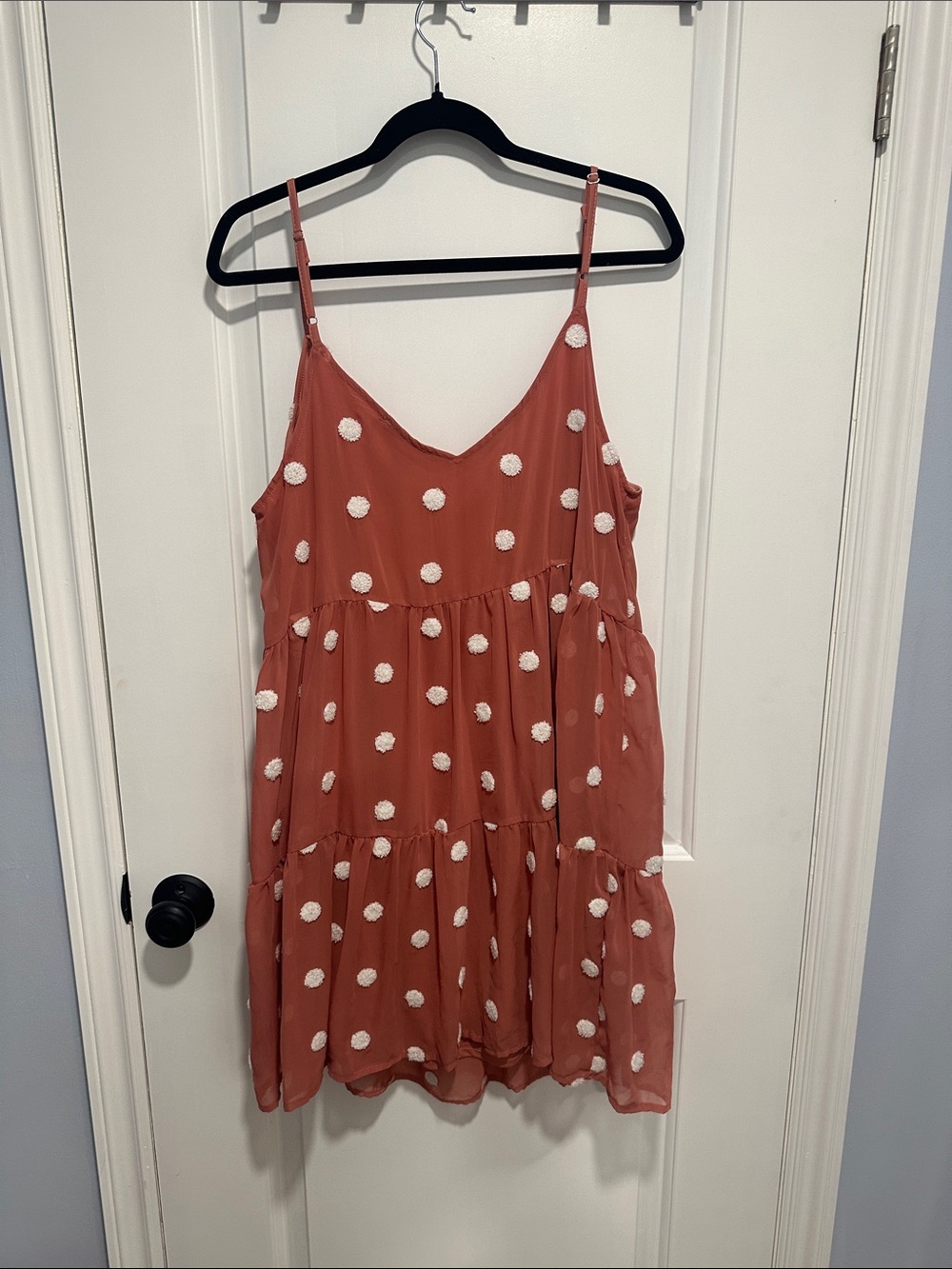 Altar'd State Rust Pom-Pom Tiered Sundress - Picture 3 of 3
